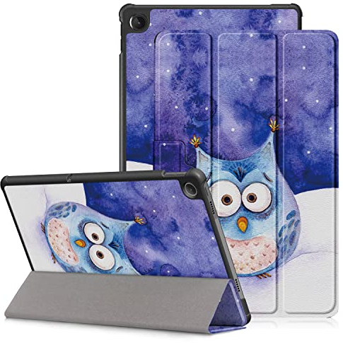 DINGGUAGUA Funda para Lenovo Tab M10 Plus (3rd Gen) 10.6 Pulgadas 2022 TB-125F/TB-128F,Ultra Delgado PU Carcasa con Función de Soporte y Auto Estela/Sueño,Búho