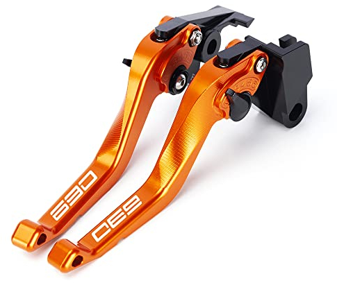 Modeer Für 690 Enduro R 2014-2018 Motorrad Aluminium Kurzen Bremse Kupplungshebel 690 enduro r Zubehör (Orange)