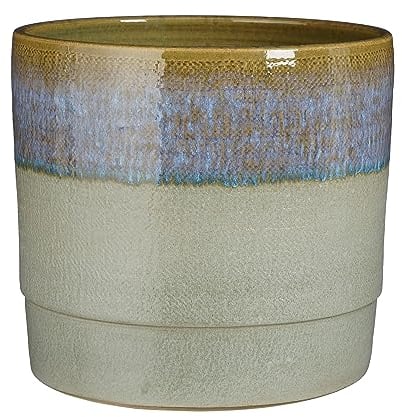 Mica Decorations Olof Pot de fleurs - 26x26x24 cm - Terre cuite - Bleu foncé