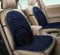 Auto Accessori Lupex - Coppia di schienali universali anteriori con coprivolante e 2 copri cintura, colore blu tessuto poliestere, per sedili auto, furgone, con 92 sfere massaggianti