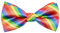 Balinco Regenbogen Fliege, Clown Kostüm Zubehör, LGBTQ Accessoires, CSD, Gay Pride Mottoparty, Kasper Fasching, Karneval, Halloween, Bunte Kostümfliege