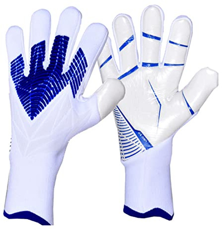 KRUZZO Kinder Fußballhandschuhe Torwarthandschuhe, Fußballhandschuhe für Jungen, Mädchen & Junior Torhüter Fußballhandschuhe für Training und Spiel, rutschfest, Handgelenkschutz, Größe 6/7/8/9/10