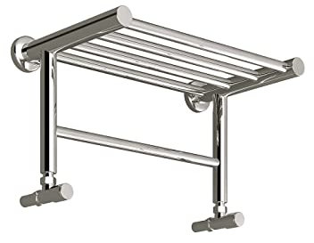 AQUAWORLD Heated Towel Radiator Stainless Steel Grade 304 Towel Warmer for Bathroom Wall Mounted Towel Drying Rack - 294 x 532mm (Polished Chrome)