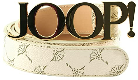 JOOP! 3,0 CM Women's Logo Belt W115 Cream White