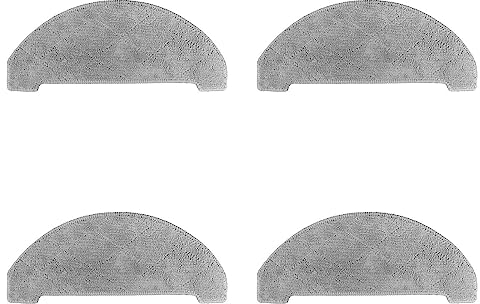 NUHFUFA 4 PCS Lavables Mop Pad Robot Aspirateur Accessoires pour Honiture Q6 Pro/Laresar L6 Pro Balayeuse, Chiffon de Remplacement Chiffon Essuyage Chiffon