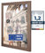 CABBEL Marco 30x40 cm, Roble Oscuro, marco de madera MDF resistente, cristal Plexi inastillable, para colgar, ideal para fotos/cuadros/collage