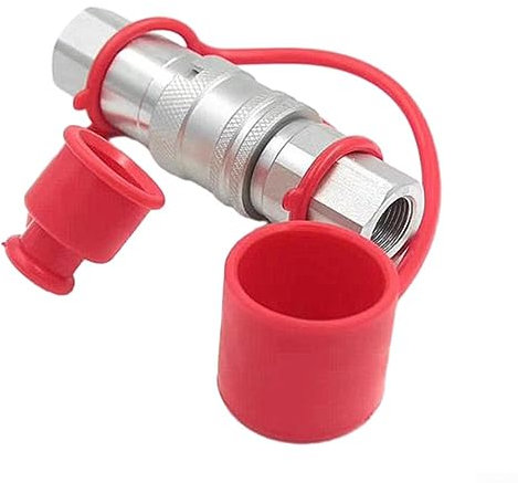 DAZZLEEX Acoplador Hembra de conexión rápida hidráulica de Cara Plana 1/4-1/2 NPT Acoplador de desconexión rápida con Tapas Antipolvo (NPT3/4)