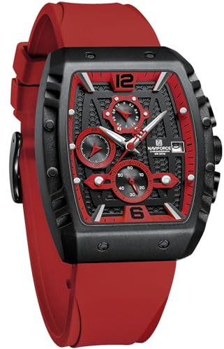 Naviforce Herren-Quarzuhr mit automatischer Datums- und Wochenanzeige, analoge Armbanduhr