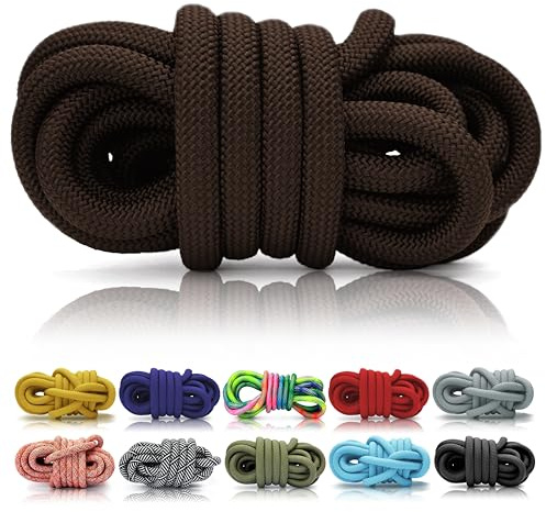 Ganzoo © PPM Seil 20 Meter, Tauseil, Hunde-Leine, Halsband, Takeln, Polypropylen Multifilem Rope, 10mm Stärke, Dunkelbraun