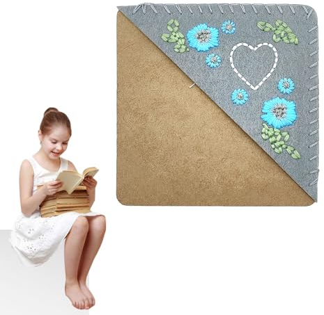 XQMMGO Handbesticktes Eck-Lesezeichen, handgenähtes Filz-Lesezeichen, personalisierte Lesezeichen, für Damen, Herren, Studenten, Leseliebhaber, bedeutungsvolles Geschenk (Winter)