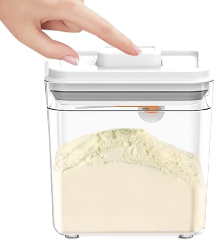 Conteneur Scellé pour lait Poudre, TOATELU 1700ML Conteneur Scellé pour lait Poudre Comprend cuillère,Distributeur Poudre Formule pour Le lait En Poudre, Les Collations et Les Céréales