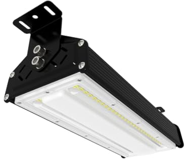 LUXULA LED Hallenleuchte High-Bay Hallenstrahler mit Marken-LEDs - 50W 6000lm - 5000K Neutralweiß Tageslicht - IP65 IK08 - linear - Industrielampe Werkstatt Lager Deckenleuchte Feuchtraumleuchte
