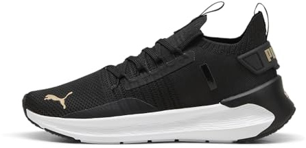Puma Damen Softride Symmetry Fuzion Laufschuhe, Schwarz/Gold, 7.5