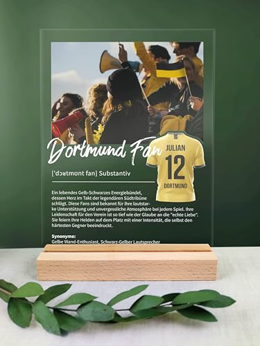 Dortmund Geschenk personalisiert - Acryl Geschenk - Definition: Dortmund Fan - Dortmund Fanartikel, Dortmund Fangeschenk, Dortmund Geschenke, Geschenk für Dortmundfans