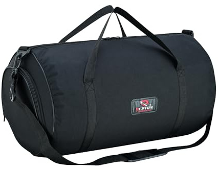 Gym Duffle Bag with Shoe Compartment Foldable Men Women Travel Fitness Holdall Sports Bags - Shoulder Strap Swimming Basketball Tennis Luggage Weekender Light Weight Dry Bags (Robust Black)