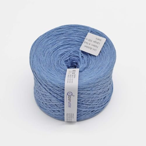 BOBBEL Uni 133g 4-fädig 500m zum Stricken und Häkeln (Jeans)