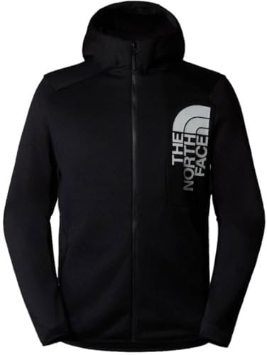 The North Face Merak Hoodie Giacca di pile da uomo Tnf Black/Tnf White/Npf M