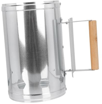 CIYODO 1pc Grill Camping Holzkohle Starter Brennen Einfach Grill Feuer Starter Wärme Griff Robust Metall Blatt