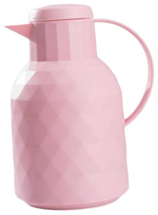 LOVIVER 1.6L Thermal Coffee Carafe Leakproof Water Carafe Teapot for Hot and Cold Drinks Water Pitcher for Household Office Picnic RV, Pink