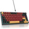 SbocKeeb Custom Gaming Keyboard 75 Percent Hot-Swap, Wired Mechanical RGB Keyboard with Seal and Sound Absorbing Pads Programmable American QWERTY V400 Red Samurai