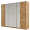 AGMAT-FURNITURE Schwebetürenschrank Praga 250, 3 Türen Kleiderschrank mit 3 Spiegel, Moderne Garderobe, Schrank in Größe: 250 x 210 x 65 cm