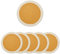 Encasa XO Dining Table Mats Set of 6 | Cotton Round Placemat - 35 cm Diameter | Yellow & Off White | Handmade Rib Style Chargers For Dinner Plates