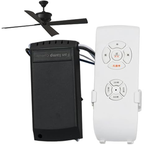 Setauoo Control Remoto para Ventilador de Techo y luz,Kit de Control Remoto para Ventilador de Techo - Control y Receptor de Ventilador de tamaño pequeño,Transmisor de Velocidad del Viento Ajustado,
