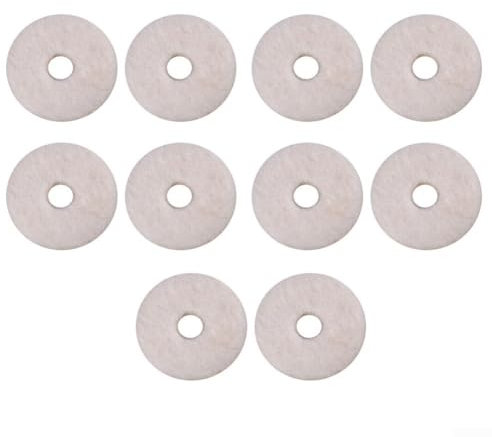 Filz-Unterlegscheiben für Gitarrengurtstifte, 10 Stück, erhalten die Ästhetik Ihrer Gitarre (weiß)