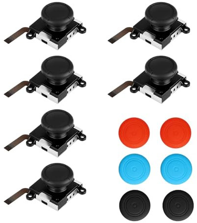 HUAZIZ Lot de 6 Joysticks de Rechange pour Nintendo Switch Lite et Nintendo stick