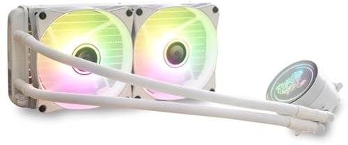 Coolier CPU da 240 Mm, Ventola CPU di Sincronizzazione Light Argb Double 120 Mm Pwm Ventole per Ventola CPU Cooler 2400rpm CPU Cooling Pwm Silent Ven per LGA2066 2011 V3 2011