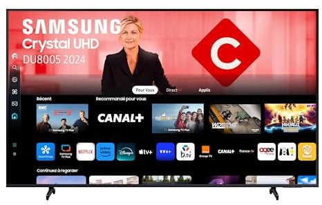 Samsung Téléviseur TU55DU8005 55 (55 Pouces) Crystal UHD 4K Smart TV 2024