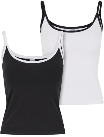 Urban Classics Ladies Contrast Basic Top 2-Pack
