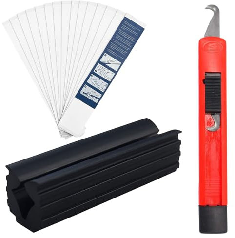 Asheyya Golf Regripping Kit, Professional Golf Grip Kit Including 15 Pcs Golf Grip Tape, Retractable Hook Knife and Rubber Clamp