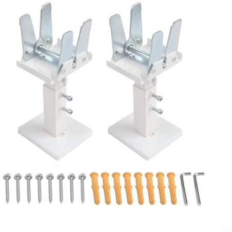 HaloModora Adjustable Steel Panel Radiator Floor Bracket Supports with 14-21cm Height Range and Stability Accessories