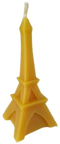 Bienenwachskerze Eiffelturmkerze 10,5 cm Paris Reise-Geschenk — handgegossene Wahrzeichen-Miniatur, Made in Germany
