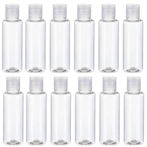 LHQYKHOZ 12pcs 25ml Airline Approved Leak-Proof Flip Cap Travel Bottles for Toiletries