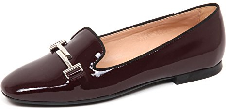Tod's E2960 Ballerina Donna Bordeaux Scarpe Vernice Patent Shoe Woman [35]