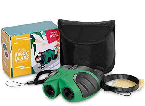 JRD&BS WINL Kompakt Fernglas FÜR Kinder, 8 X 21 Das Beste Spielzeug FÜR 4-9 Jährige Jungen Feldstecher Vogelbeobachtung Reisen Sightseeing(GrÜN)