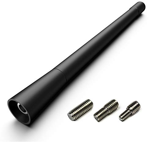 Navitec24 Autoantenne, Universal 177mm schwarz Empfang Radio FM/DAB geeignet für KFZ PKW LKW und weitere