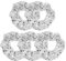 5 Stücke Weihnachten Haar Scrunchies Elastische Haargummi Pferdeschwanz Halter Haarbänder Mädchen Damen Frauen Haarschmuck Kopfschmuck Festival Geschenk Silber