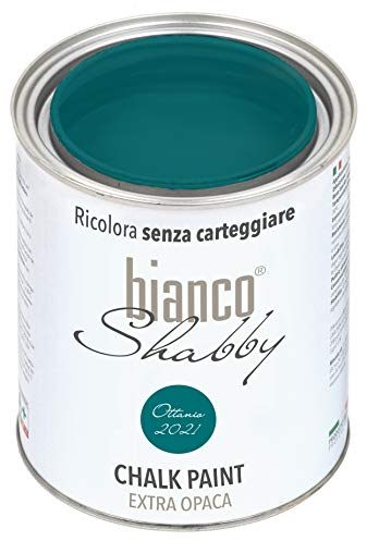 CHALK PAINT Ottanio (2021) per Mobili e Pareti - Pittura Shabby Chic Vintage EXTRA OPACA (1 Litro)