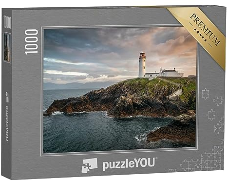 puzzleYOU: Puzzle 1000 Teile „Leuchtturm Fanad an der Nordküste von Donegal, Irland“ – aus der Puzzle-Kollektion Irland, Leuchttürme