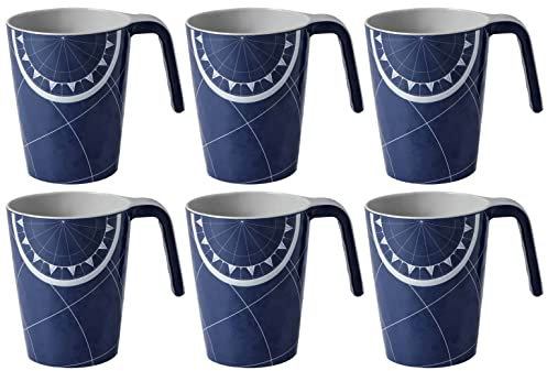 Marine Business Tazza da caffè, tazza da caffè, tazza in melamina, Pacific, set da 6 pezzi