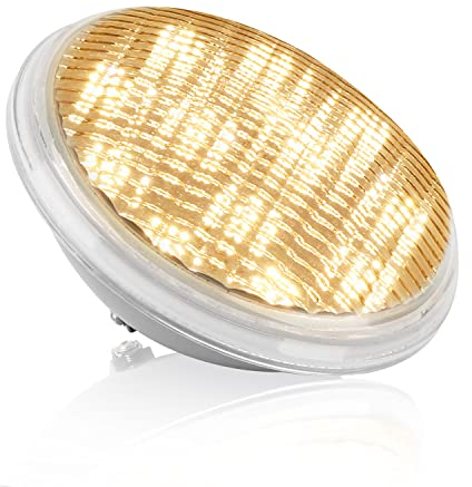 KWODE Éclairage de Piscine à LED PAR56, 40W Blanc Chaud LED Éclairage de Piscine Projecteur de Piscine IP68 Étanche, Éclairage de Piscine sous-marin pour Piscine 12V DC/AC