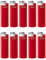 J26 Maxi Original Feuerzeug einfarbig/Gemischt Kindersicherung Ständer Aufsteller (Rot, 10)