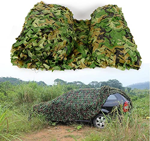 Filet ombrage Camouflage, 4x6m Filet Militaire Camouflage Toile Camouflage, DIY Filet de Camouflage pour la Chasse, Le Camping Parasols Extérieurs à la Verdure