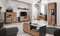 Extreme Furniture Venice Collection | 4 Wohnzimmerschränke mit 1 Wandregal und Couchtisch | Stil Modern