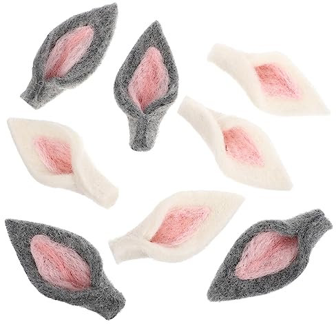 ifundom 1 Satz 8st Kaninchenohr-zubehör Kaninchen-stirnbandohren Hasenohr Gefühlt Kostümzubehör Für Hasen Osterhasen Hasenohren Zum Basteln Osterzubehör Ohrkappe Tier Kind Filzstoff Weiß