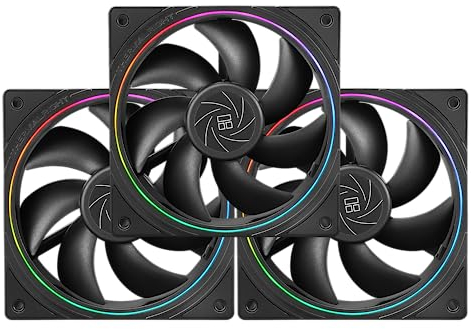 Thermalright TL-S12 X3 - Ventilador para CPU (120 mm, 4 pines, PWM, silencioso, inferior a 23,2 dB(A) para carcasa, refrigerador de líquidos y enfriador de aire, ventilador silencioso para PC