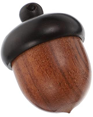 Cabilock 1stk Farbblock-holznüsse Eicheln in Masse Herstellen Holz Tannenzapfen Handwerk Natural Pine Cones Eichelperlen Nuss-charm-schmuck Anhänger Aus Holz Kiefernzapfen Zubehör Fräulein